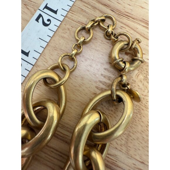 Tortoiseshell Link Statement Necklace With Gold-Tone Chain By J. Crew - Picture 4 of 7